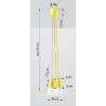 Suspension DIEGO 3, PVC jaune, E27 - Pas cher