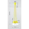 Suspension DIEGO 5, PVC jaune, E27 - Pas cher
