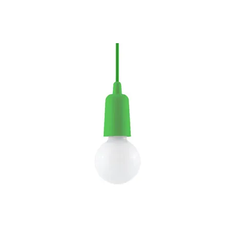Suspension DIEGO 1, PVC vert, E27 - Pas cher