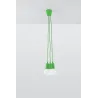 Suspension DIEGO 3, PVC vert, E27 - Pas cher