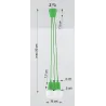 Suspension DIEGO 3, PVC vert, E27 - Pas cher