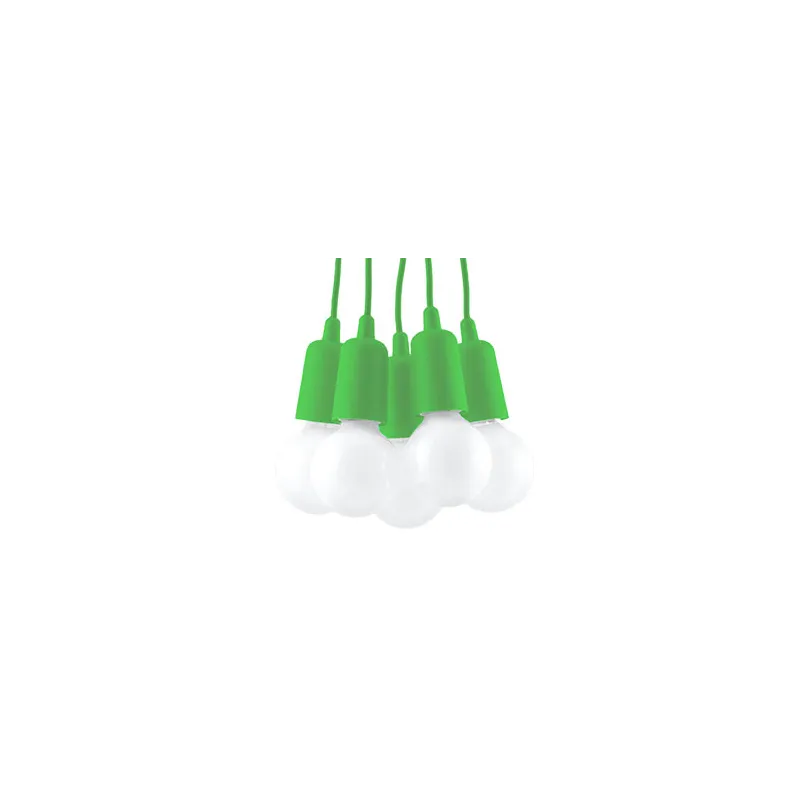 Suspension DIEGO 5, PVC vert, E27 - Pas cher