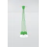 Suspension DIEGO 5, PVC vert, E27 - Pas cher