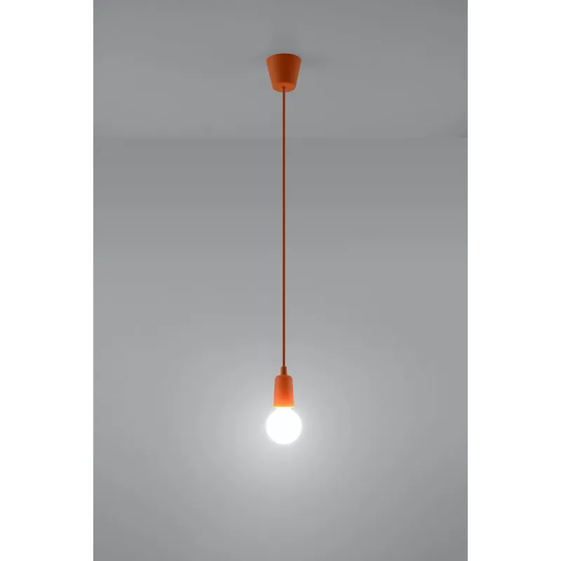 Suspension DIEGO 1, PVC orange, E27 - Pas cher