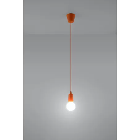 Suspension DIEGO 1, PVC orange, E27 - Pas cher