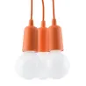 Suspension DIEGO 3, PVC orange, E27 - Pas cher