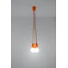 Suspension DIEGO 3, PVC orange, E27 - Pas cher