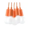 Suspension DIEGO 5, PVC orange, E27 - Pas cher