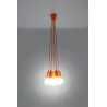 Suspension DIEGO 5, PVC orange, E27 - Pas cher