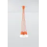 Suspension DIEGO 5, PVC orange, E27 - Pas cher