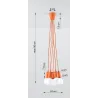 Suspension DIEGO 5, PVC orange, E27 - Pas cher