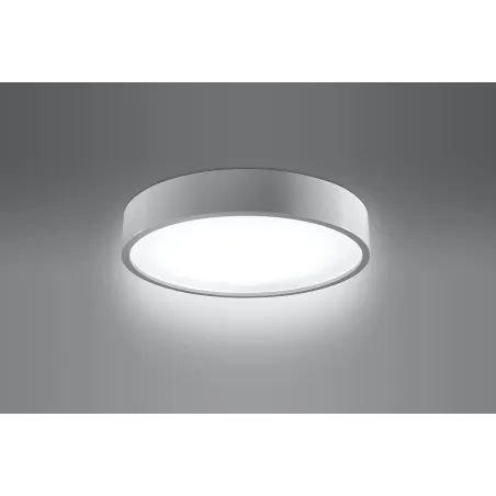 Plafonnier PLATINIUM, bois/PVC, blanc, LED intégrée - Pas cher