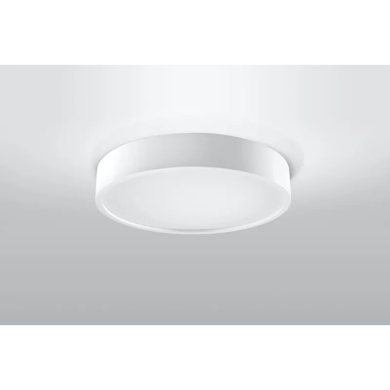 Plafonnier PLATINIUM, bois/PVC, blanc, LED intégrée - Pas cher