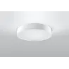 Plafonnier PLATINIUM, bois/PVC, blanc, LED intégrée - Pas cher