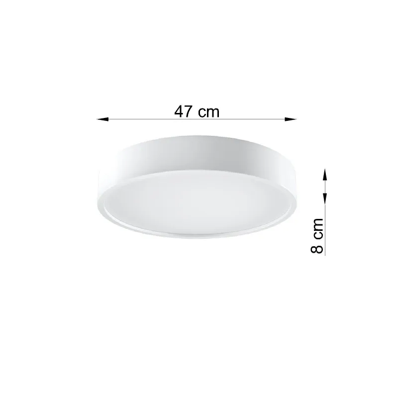 Plafonnier PLATINIUM, bois/PVC, blanc, LED intégrée - Pas cher