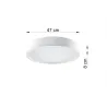 Plafonnier PLATINIUM, bois/PVC, blanc, LED intégrée - Pas cher
