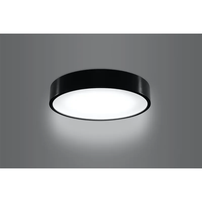Plafonnier PLATINIUM, bois/PVC, noir, LED intégrée - Pas cher