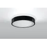 Plafonnier PLATINIUM, bois/PVC, noir, LED intégrée - Pas cher