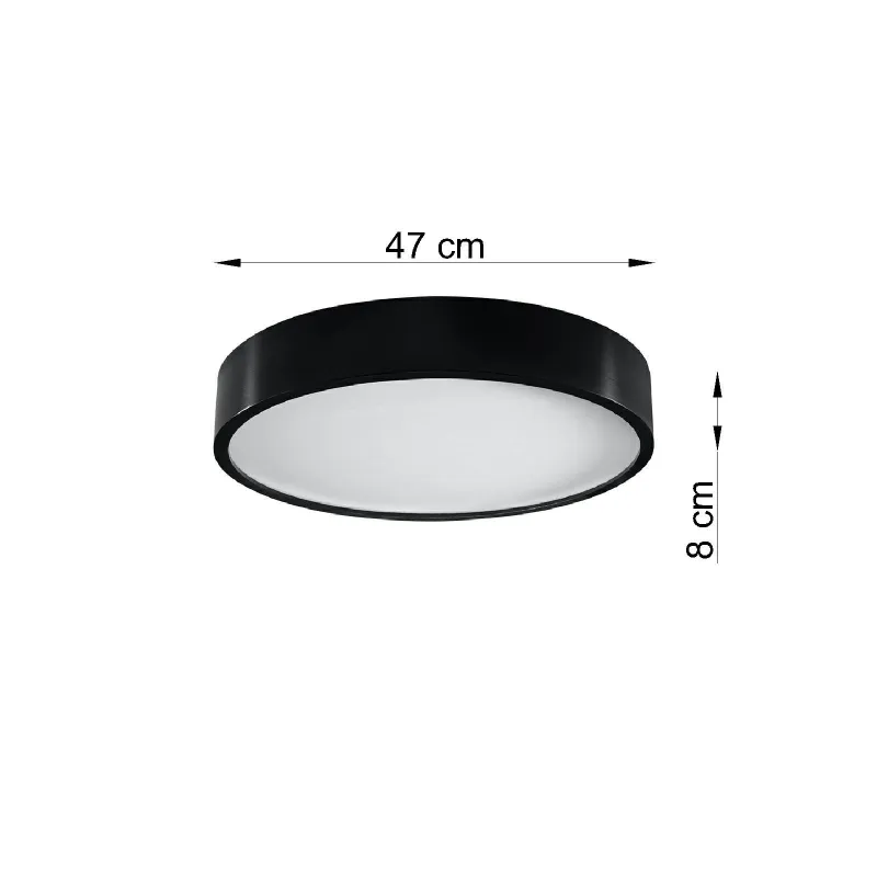 Plafonnier PLATINIUM, bois/PVC, noir, LED intégrée - Pas cher