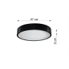 Plafonnier PLATINIUM, bois/PVC, noir, LED intégrée - Pas cher