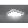 Plafonnier CANTE, bois/PVC, blanc, LED intégrée - Pas cher
