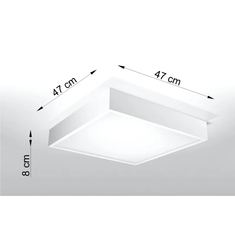 Plafonnier CANTE, bois/PVC, blanc, LED intégrée - Pas cher