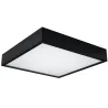 Plafonnier CANTE, bois/PVC, noir, LED intégrée - Pas cher