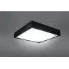 Plafonnier CANTE, bois/PVC, noir, LED intégrée - Pas cher
