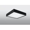 Plafonnier CANTE, bois/PVC, noir, LED intégrée - Pas cher