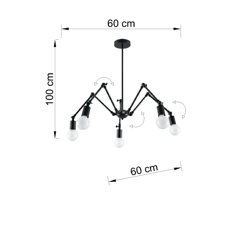 Suspension STARK 5, acier noir - Pas cher