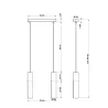 Suspension PABLO 2, acier/bois, blanc/naturel, GU10 - Pas cher