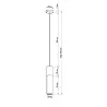 Suspension PABLO, acier/bois, noir/naturel, GU10 - Pas cher