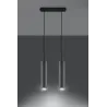 Suspension LUVO 2, acier/béton, noir/gris, GU10 - Pas cher
