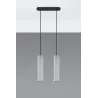 Suspension LUVO 2, acier/béton, noir/gris, GU10 - Pas cher