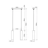 Suspension LUVO 2, acier/béton, noir/gris, GU10 - Pas cher