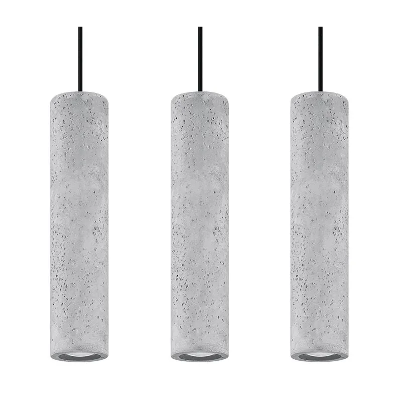 Suspension LUVO 3, acier/béton, noir/gris, GU10 - Pas cher