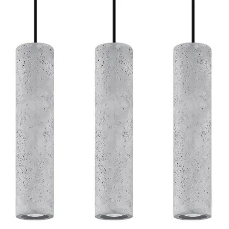 Suspension LUVO 3, acier/béton, noir/gris, GU10 - Pas cher