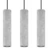 Suspension LUVO 3, acier/béton, noir/gris, GU10 - Pas cher