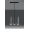 Suspension LUVO 3, acier/béton, noir/gris, GU10 - Pas cher