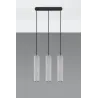 Suspension LUVO 3, acier/béton, noir/gris, GU10 - Pas cher