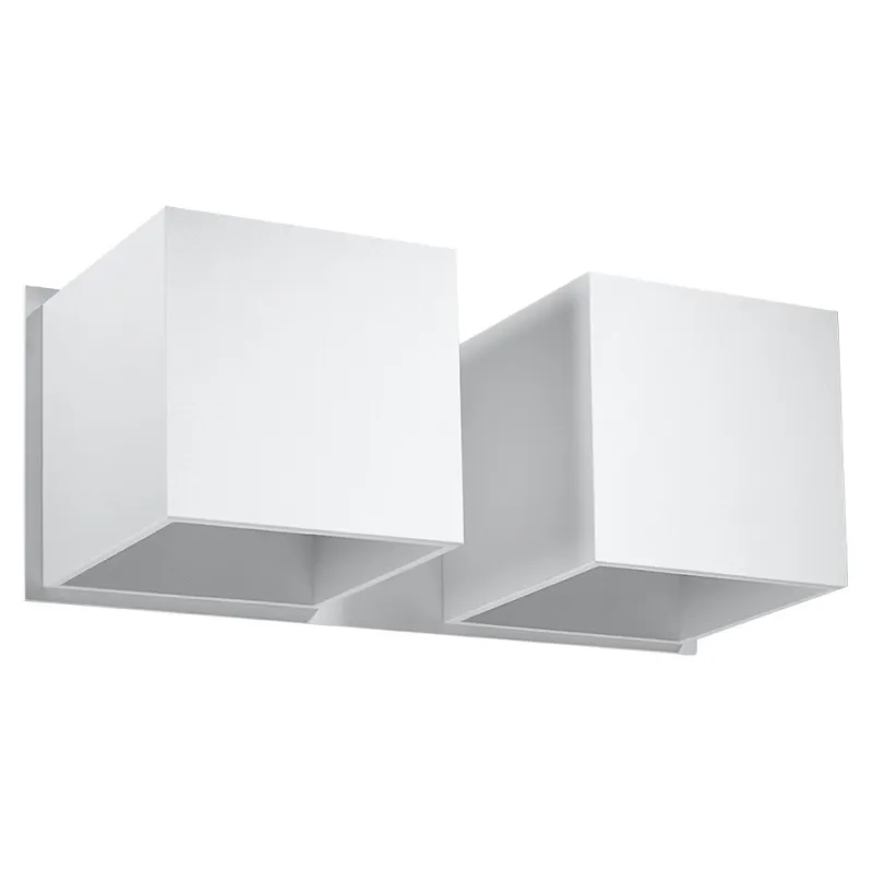 Applique QUAD 2, aluminium blanc - Pas cher