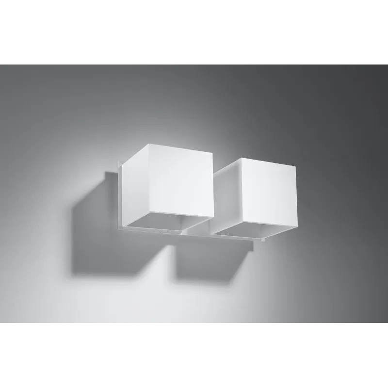 Applique QUAD 2, aluminium blanc - Pas cher