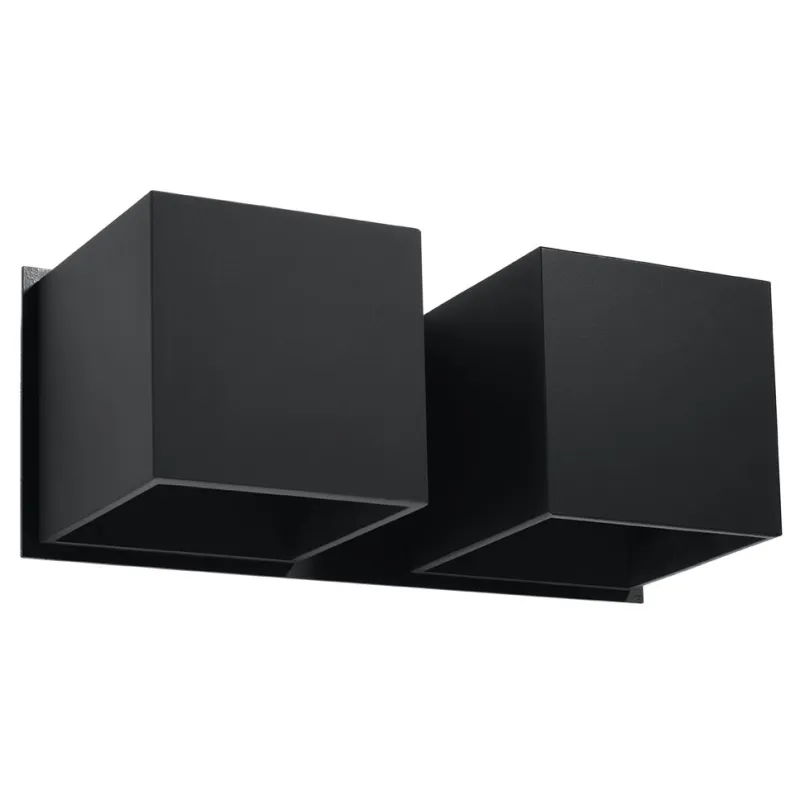 Applique QUAD 2, aluminium noir - Pas cher