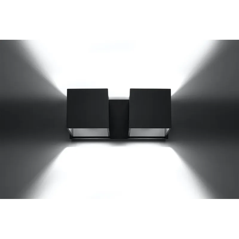 Applique QUAD 2, aluminium noir - Pas cher