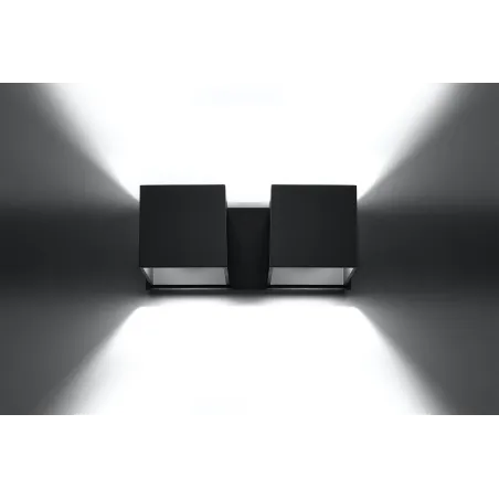 Applique QUAD 2, aluminium noir - Pas cher