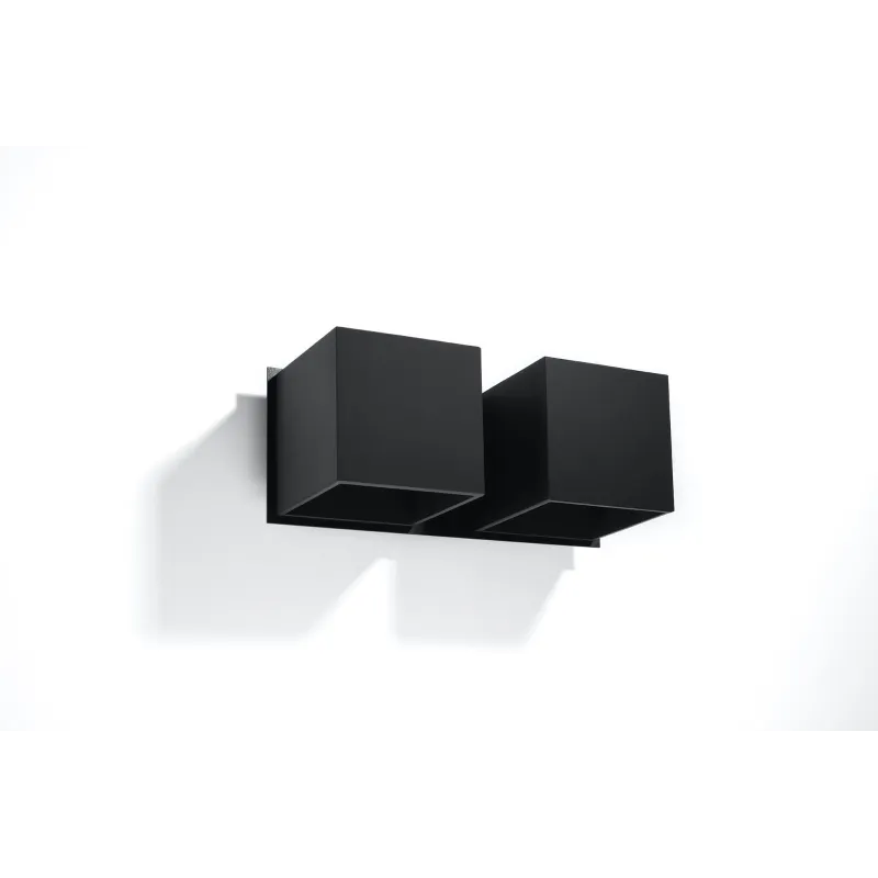 Applique QUAD 2, aluminium noir - Pas cher