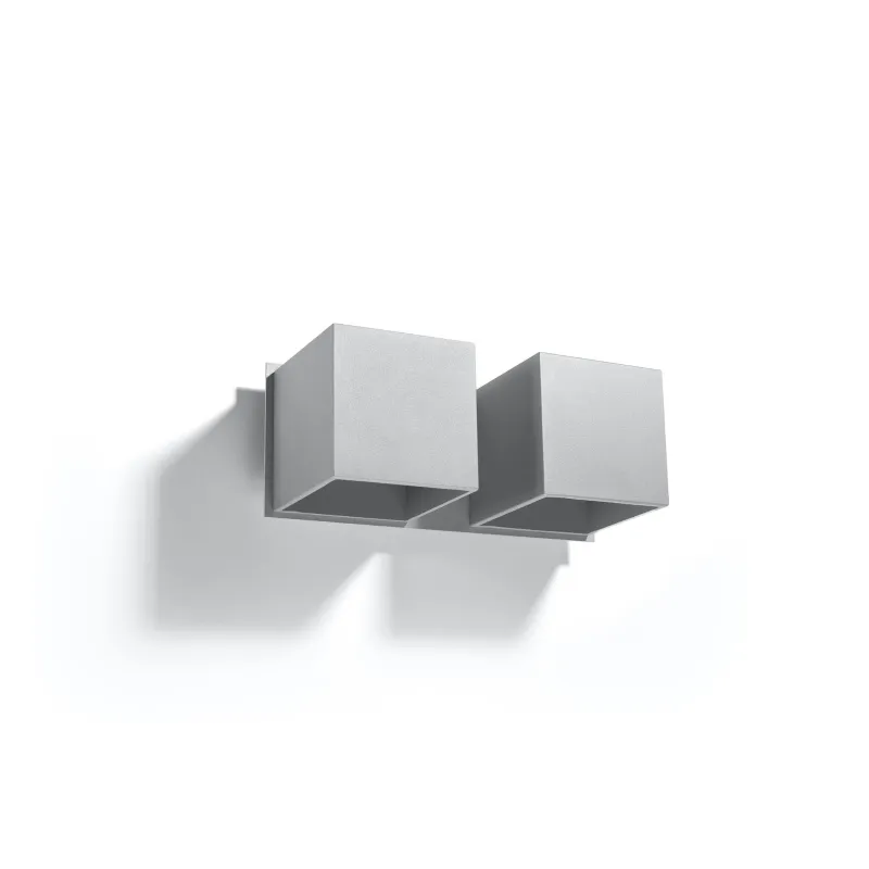 Applique QUAD 2, aluminium gris - Pas cher
