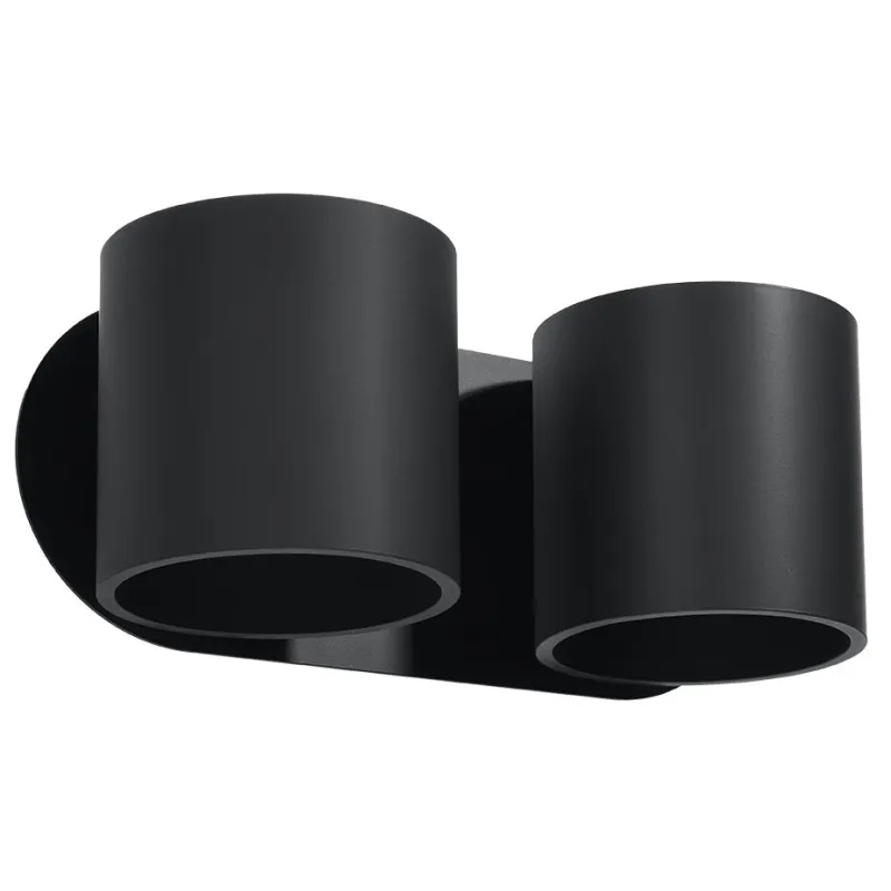 Applique ORBIS 2, aluminium noir - Pas cher