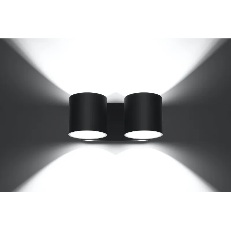 Applique ORBIS 2, aluminium noir - Pas cher