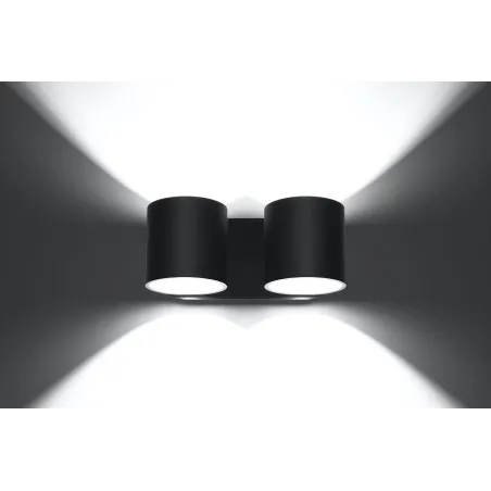 Applique ORBIS 2, aluminium noir - Pas cher